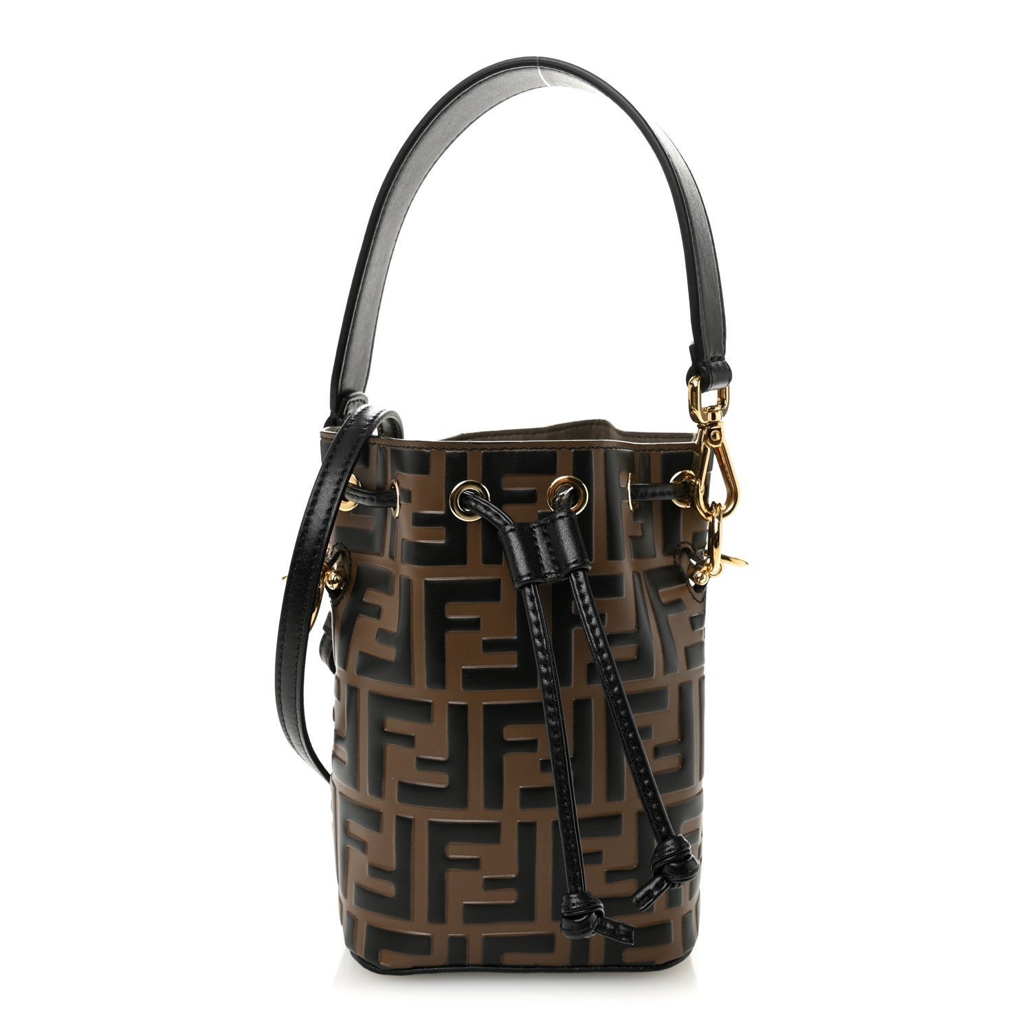 Fendi Vitello Liberty Bi-Color FF 1974 Embossed Mini Mon Tresor