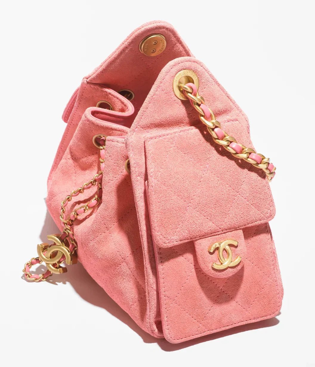 CHANEL 25 Mini Bag Grained metallic calfskin & silver-tone metal Silver - Image 11