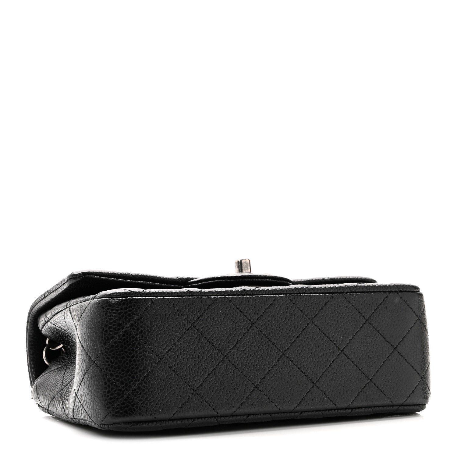 Caviar Quilted Mini Rectangular Flap Black - Image 4