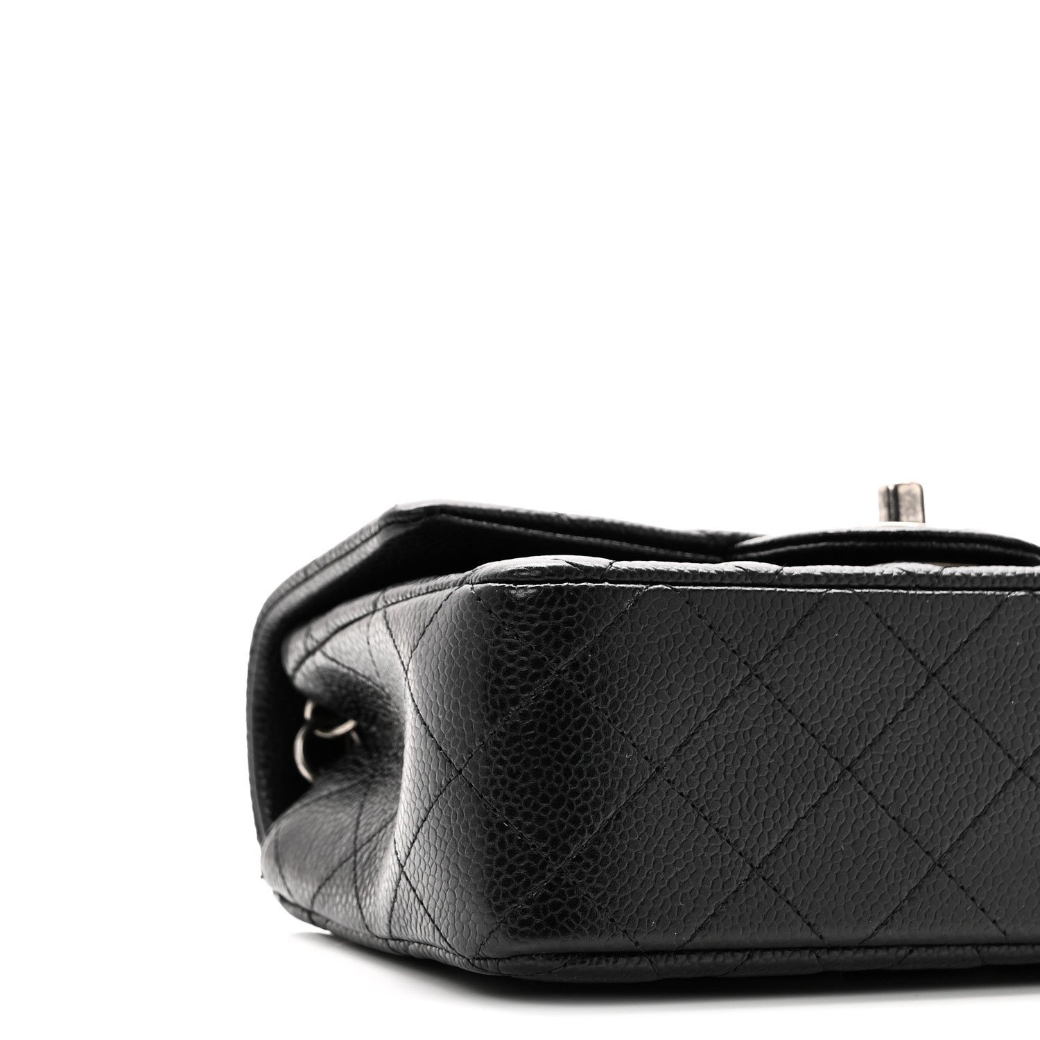 Caviar Quilted Mini Rectangular Flap Black - Image 9