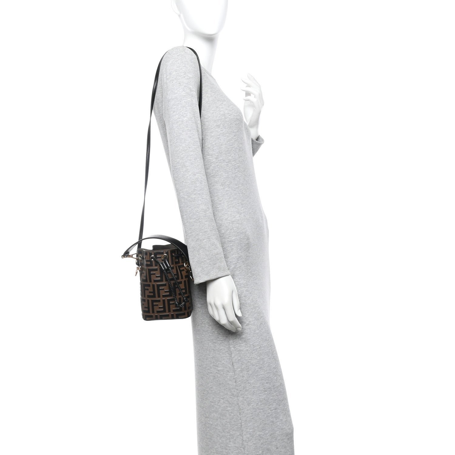 Fendi Vitello Liberty Bi-Color FF 1974 Embossed Mini Mon Tresor - Image 2