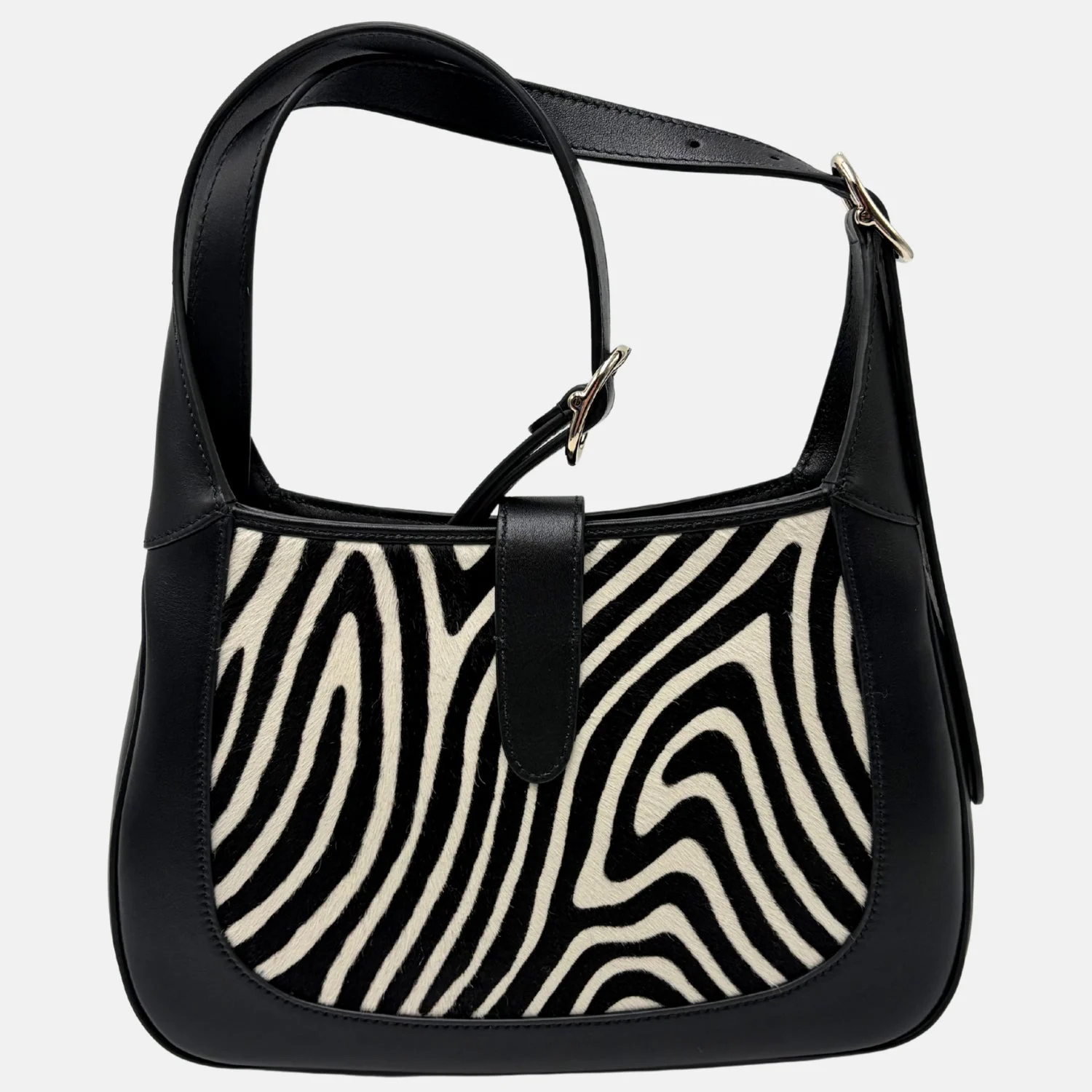 Jackie 1961 Zebra Horsehair Shoulder Bag - Image 2