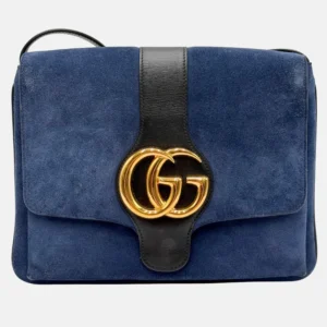 Marmont Shoulder Bag Navy Suede Small