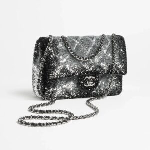 Chanel Large Flap Bag Dark Blue Denim & Gold-Tone Metal