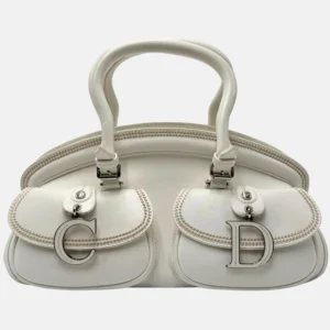 Detective Bag White Leather Small