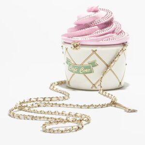 Chanel Ice Cream Minaudière White & Pink Resin, Crystals & Gold-Tone Metal