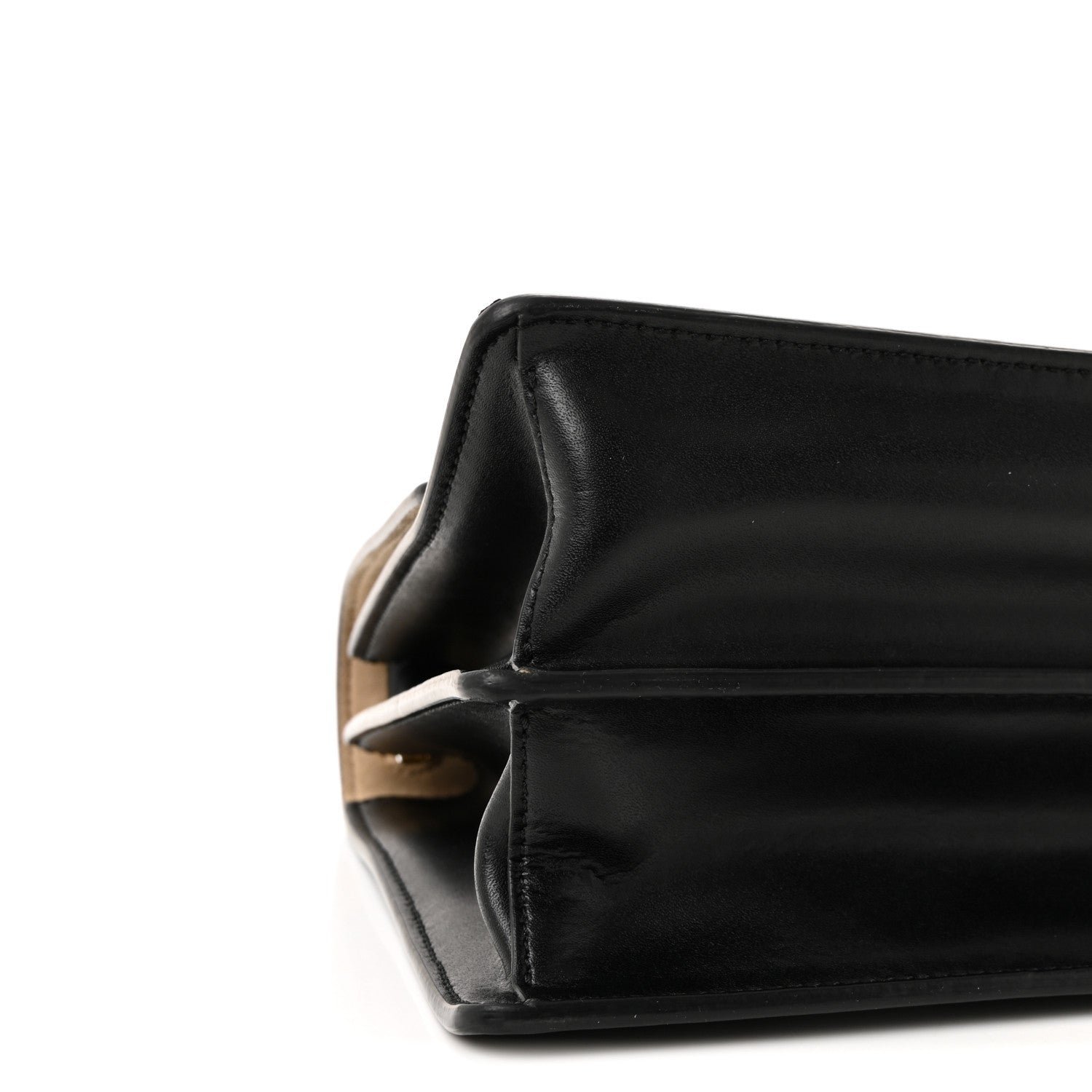 Fendi Vitello Liberty Lucido Metal Monster Eyes Studded Kan I Shoulder Bag - Image 9