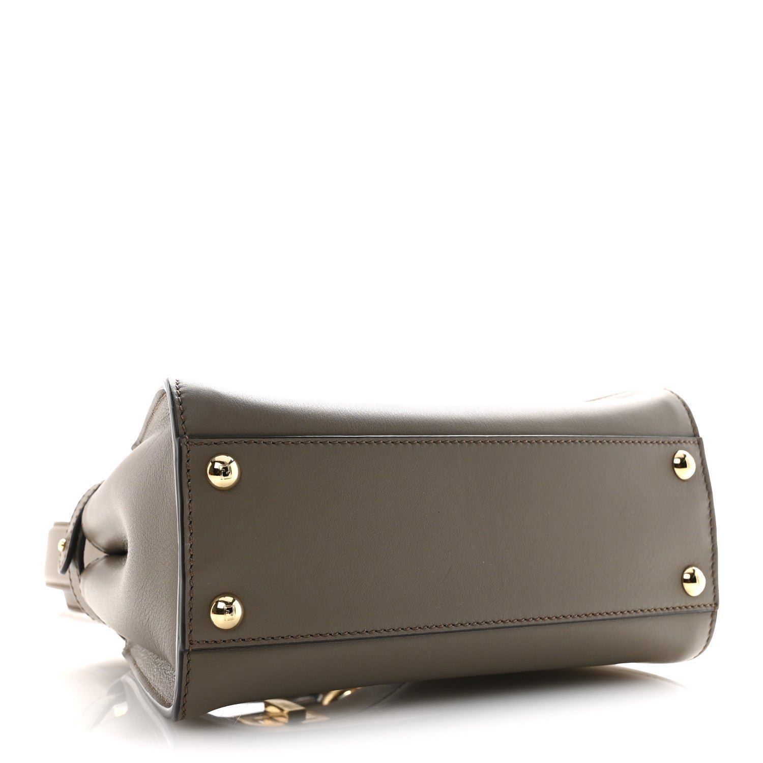 Fendi Vitello Seta Canvas FF Embroidered Mini Peekaboo Iconic Satchel - Image 4