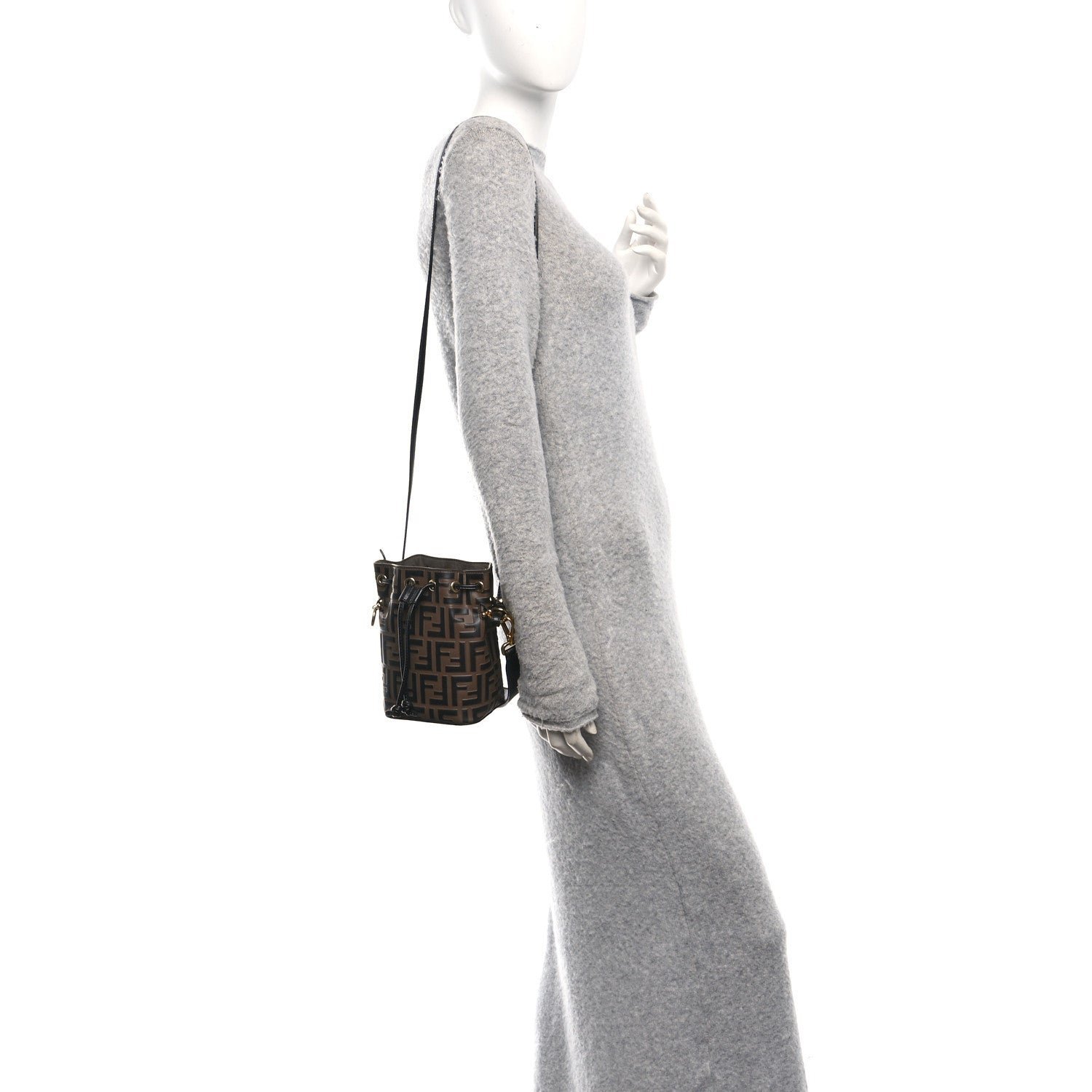 Fendi Vitello Liberty Bi-Color FF 1974 Embossed Mini Mon Tresor - Image 2