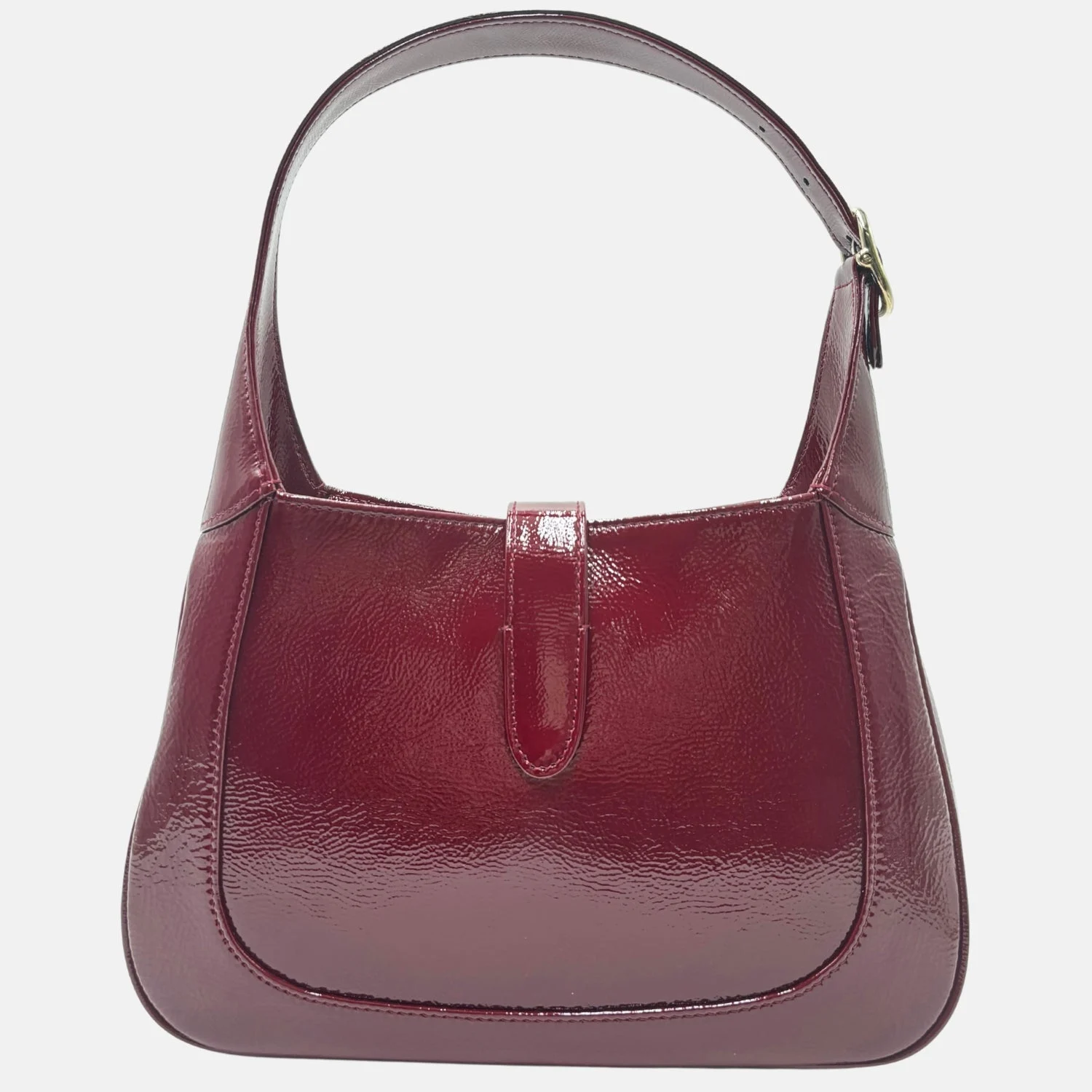 Jackie 1961 Shoulder Bag Burgundy Patent Leather - Image 2