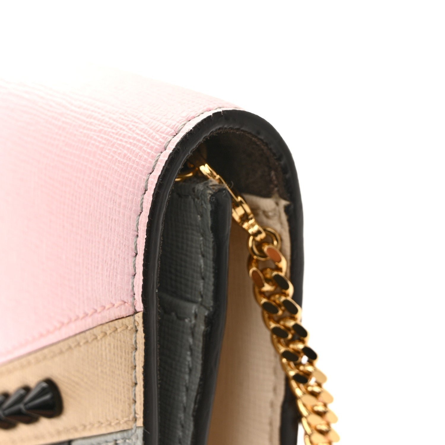 Fendi Vitello Elite Monster Eyes Studded Tube Wallet on Chain - Image 11