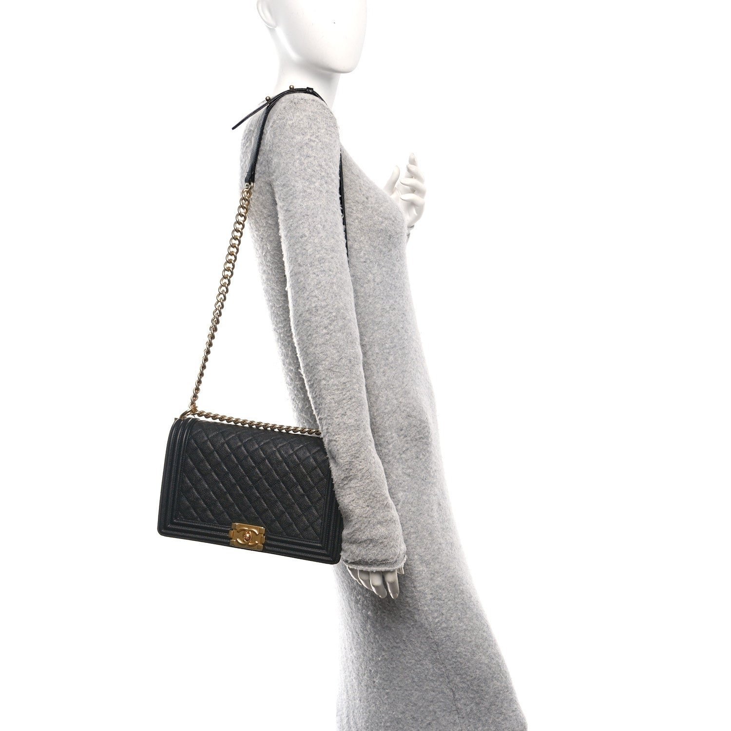 Caviar Quilted New Medium Boy Flap Black - Image 2