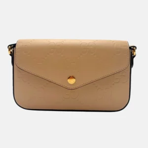 Guccissima Super Mini Beige Leather Crossbody