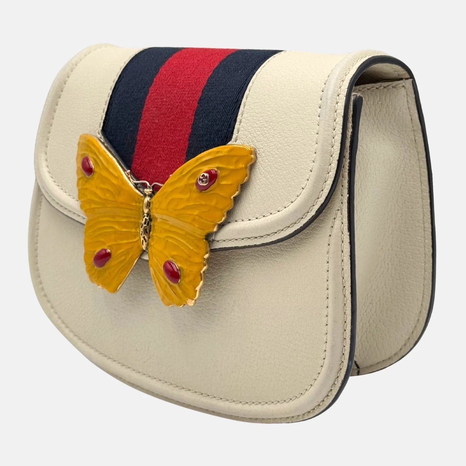 Linea Totem Butterfly Bag White Leather Small - Image 3