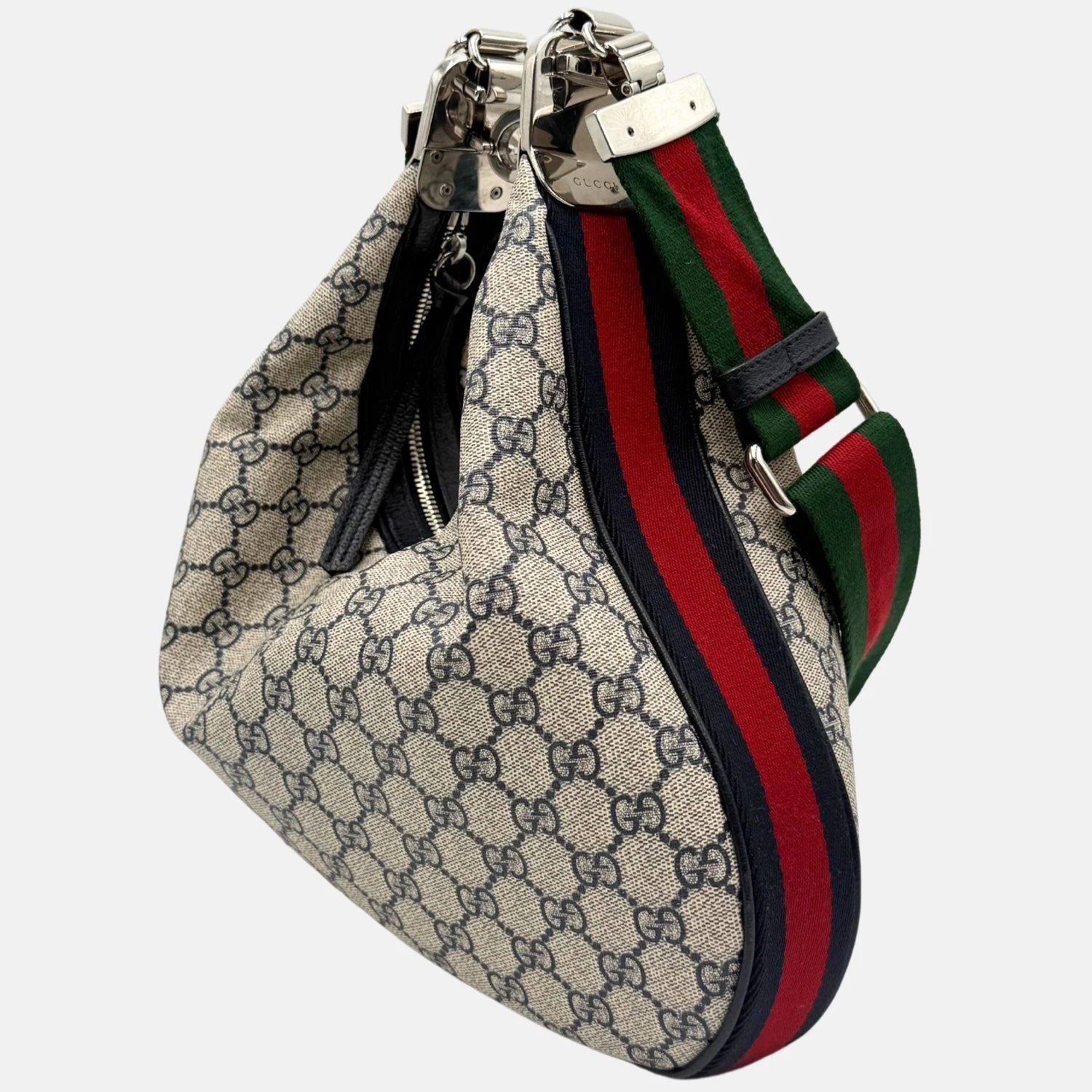 Attache Shoulder Bag Beige Supreme Monogram Calfskin Large - Image 3