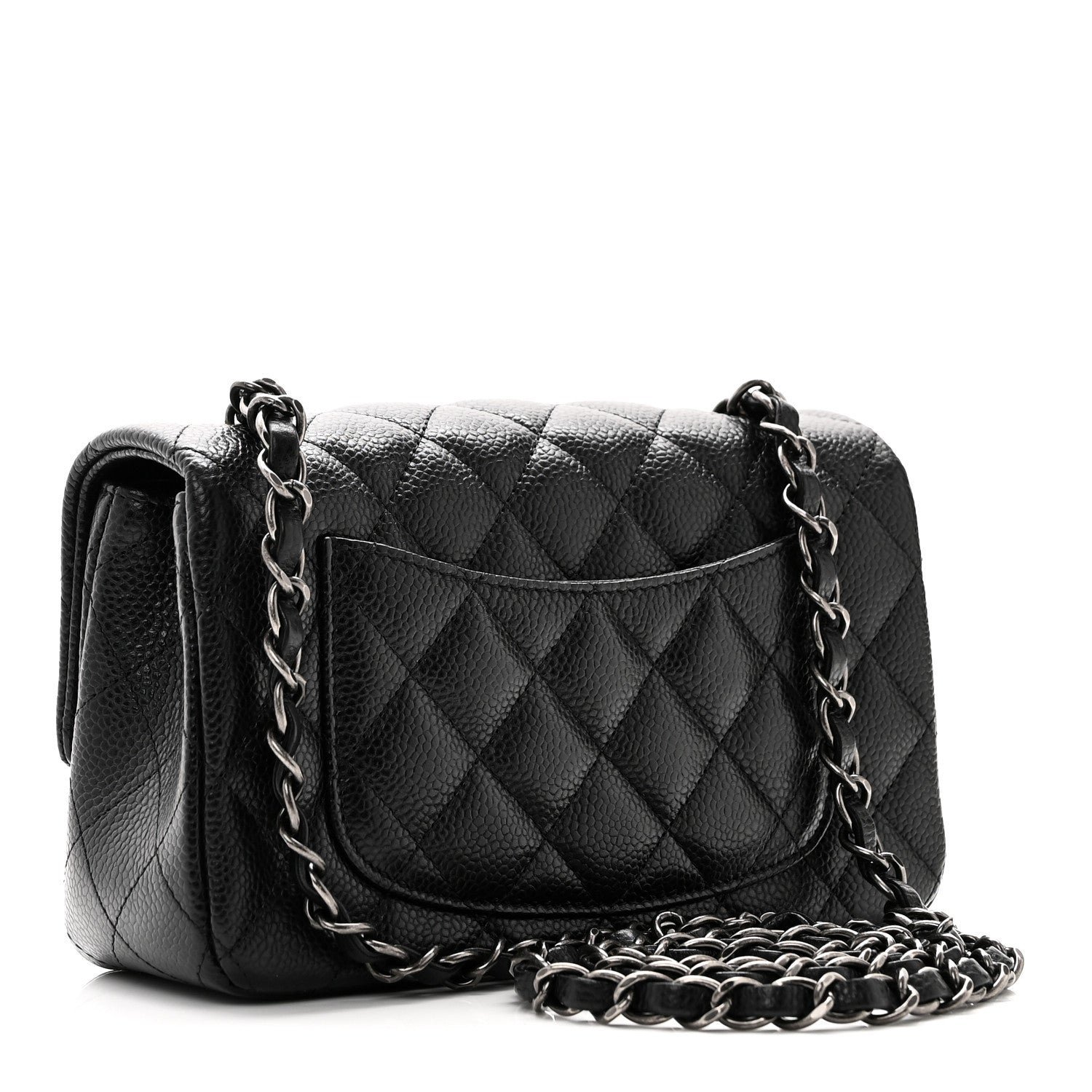 Caviar Quilted Mini Rectangular Flap Black - Image 3