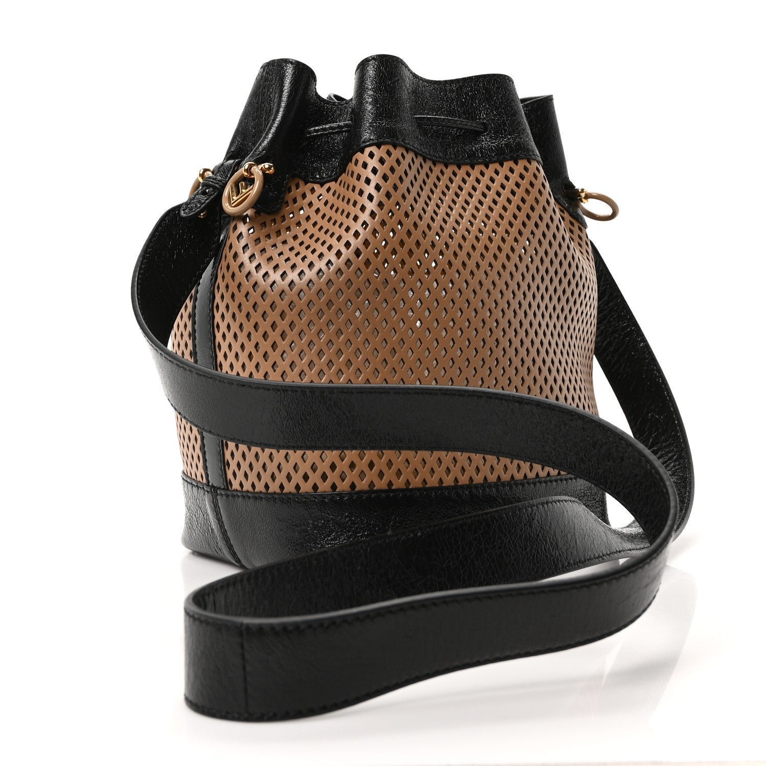 Fendi Vitello Liberty Perforated Small Mon Tresor Bucket Bag - Image 3