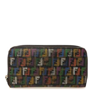 Zucchino Spalmati FF Multicolor Zip Around Wallet Black Multicolor