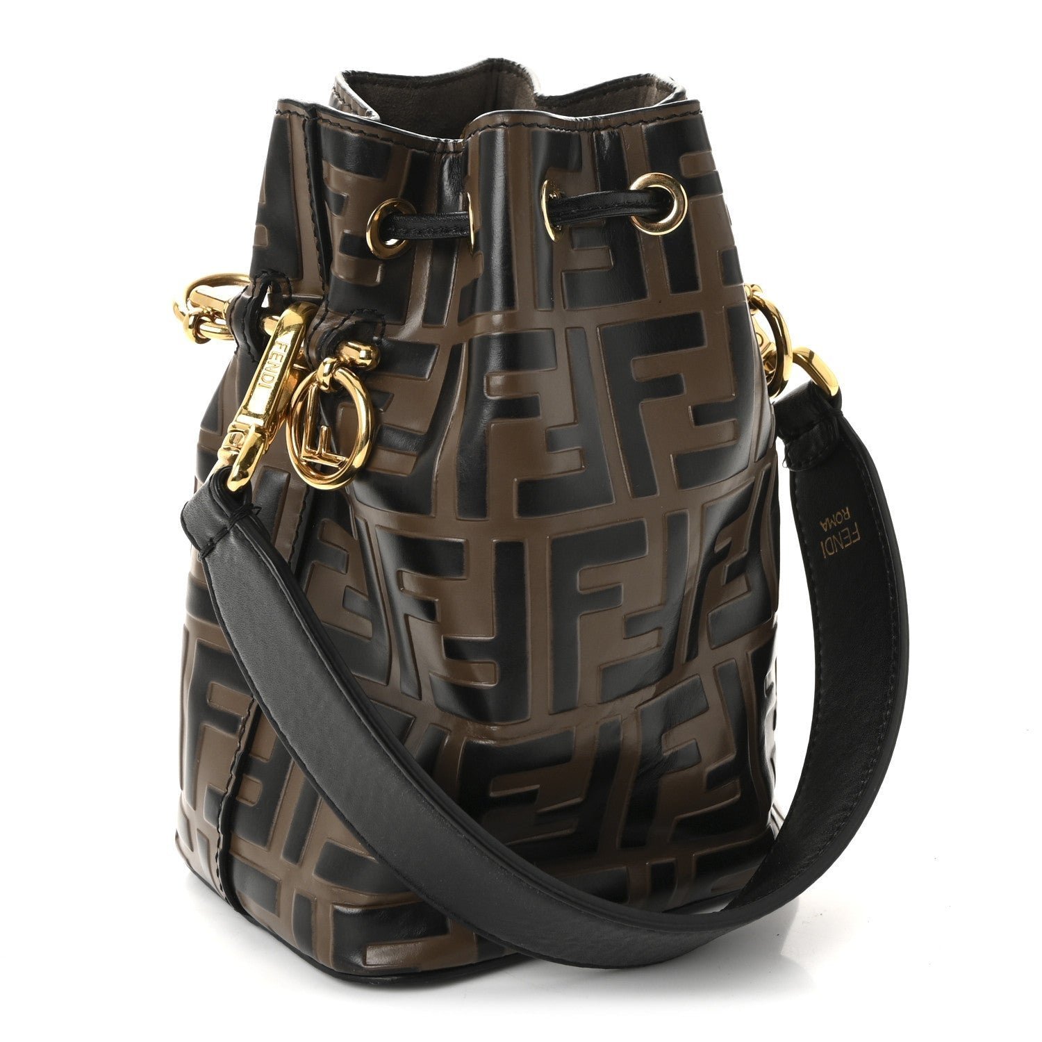 Fendi Vitello Liberty Bi-Color FF 1974 Embossed Mini Mon Tresor - Image 3