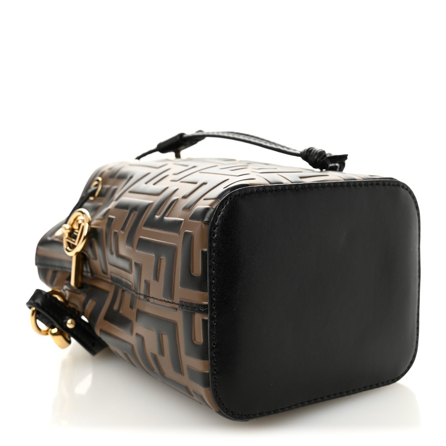 Fendi Vitello Liberty Bi-Color FF 1974 Embossed Mini Mon Tresor - Image 4