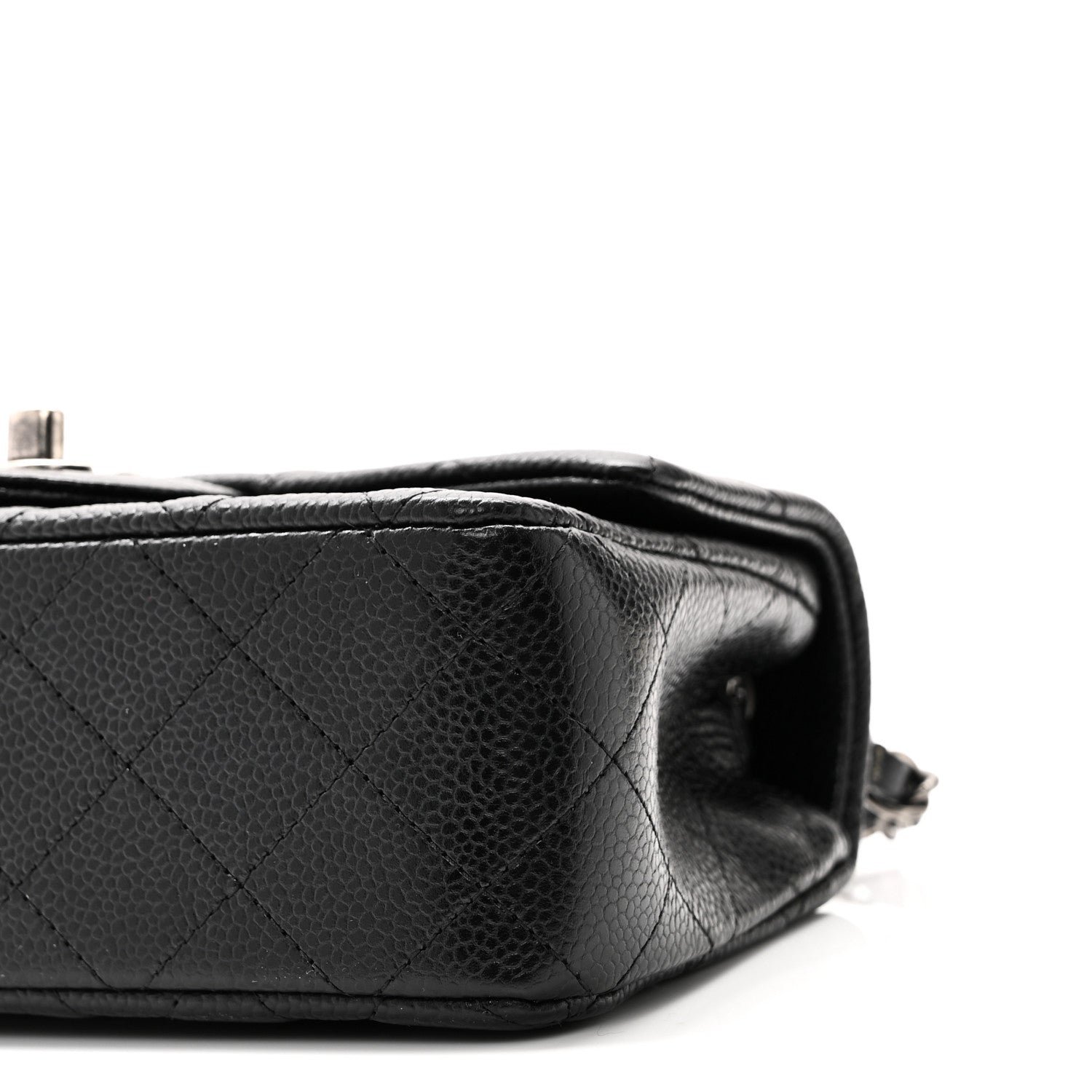 Caviar Quilted Mini Rectangular Flap Black - Image 10