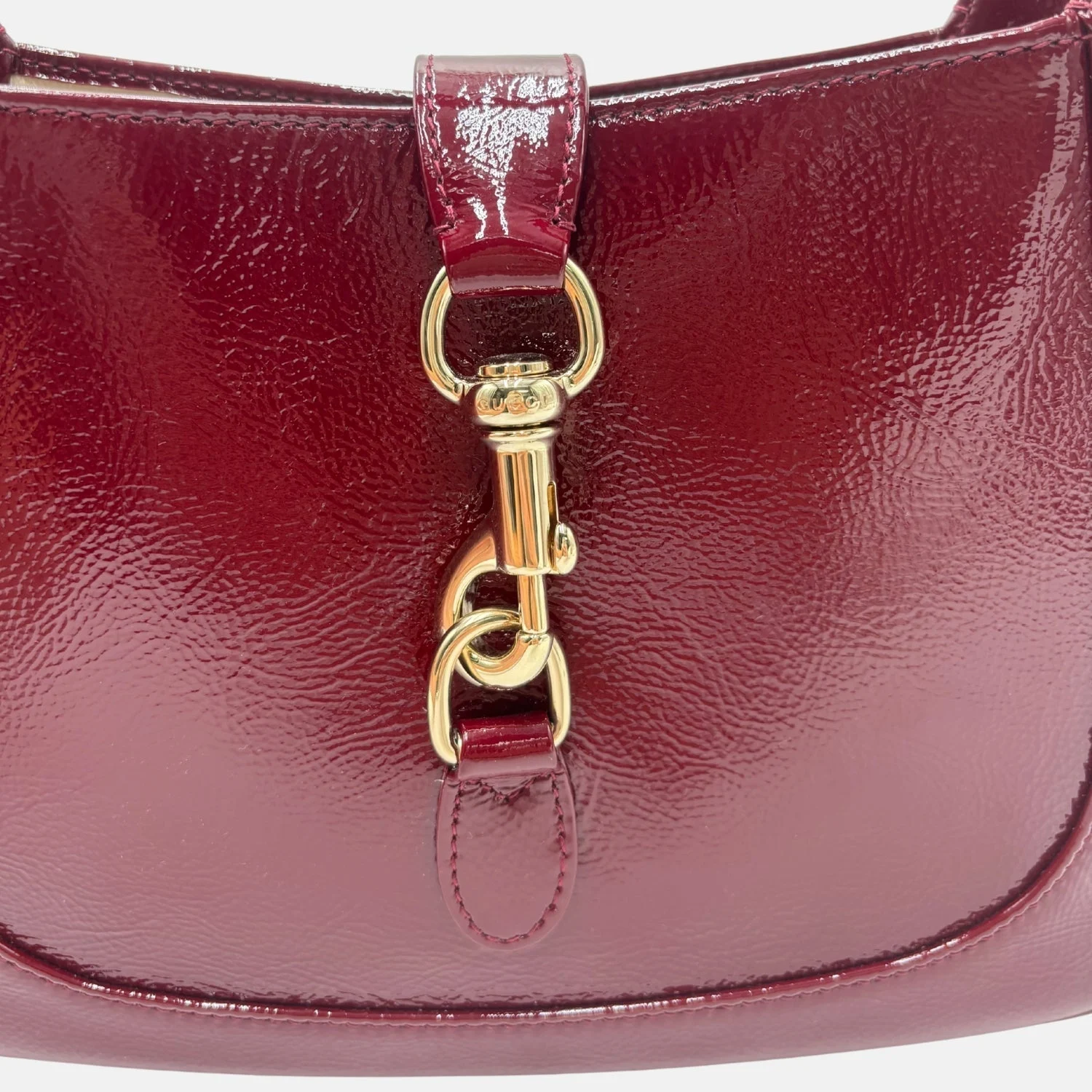 Jackie 1961 Shoulder Bag Burgundy Patent Leather - Image 5