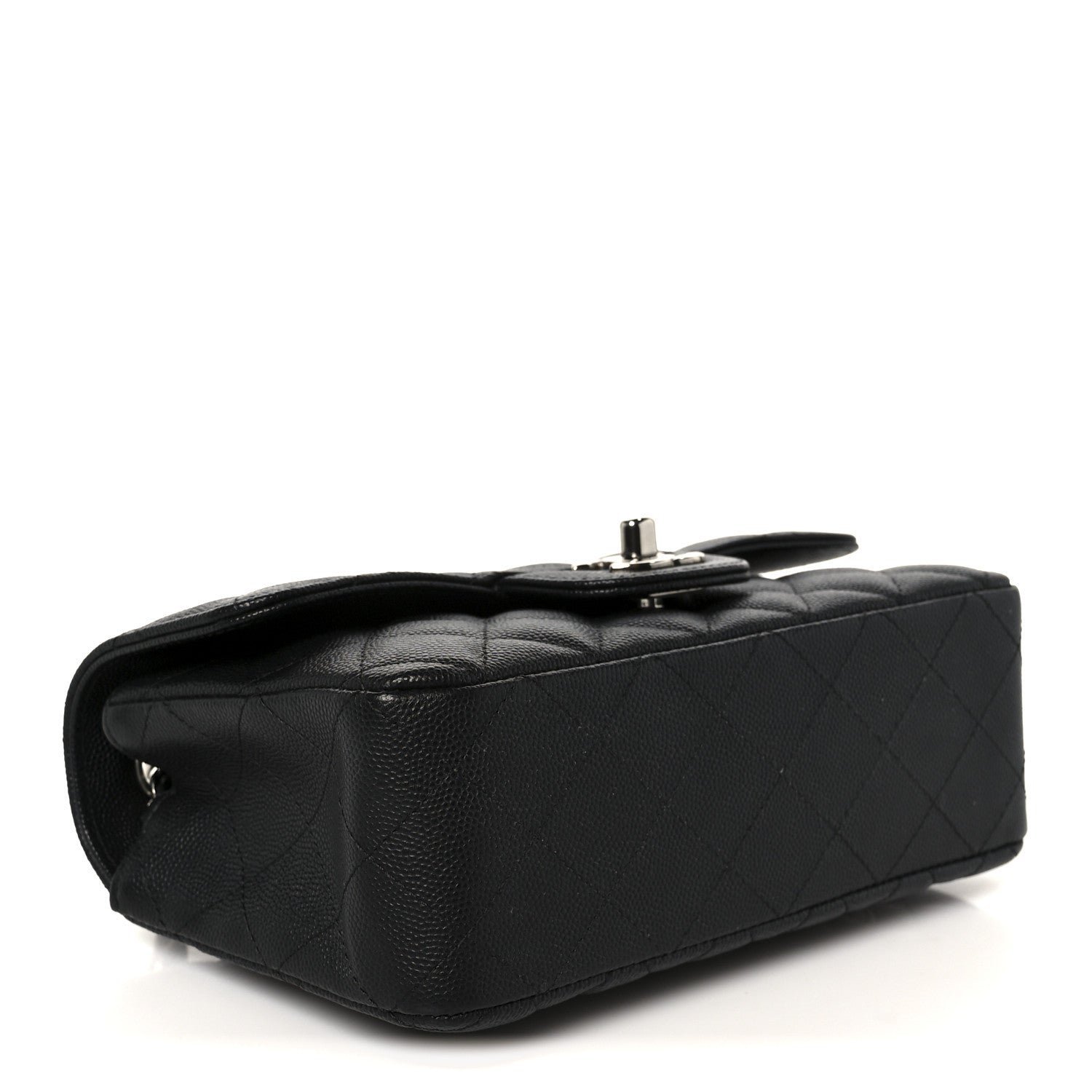 Caviar Quilted Mini Rectangular Flap Black - Image 4