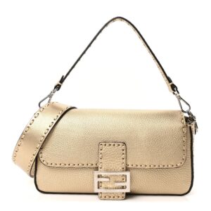 Fendi Cuoio Roma Sellerissima Nappa Sintetica Tape Stitch Baguette