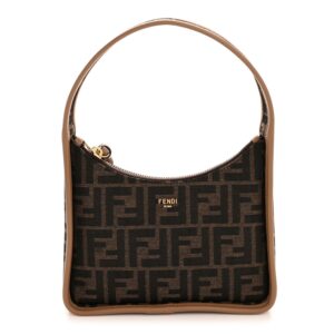 Fendi Fabric Jacquard Vitello Grace FF 1974 Mini Fendessence Shoulder Bag