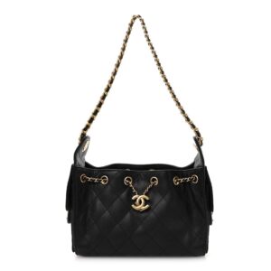Caviar Quilted Mini Chanel 25 Handbag Black