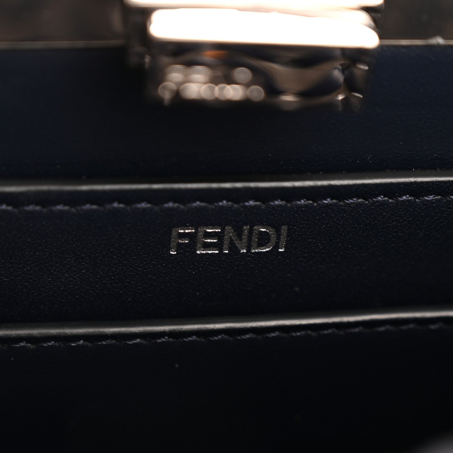 Fendi Vitello King Shiny Nappa Intreccio Petite Peekaboo I SEE U Satchel - Image 6