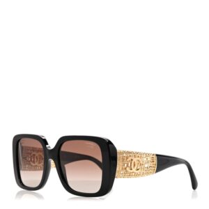 Acetate Metal Polarized Square Sunglasses 5532 Black