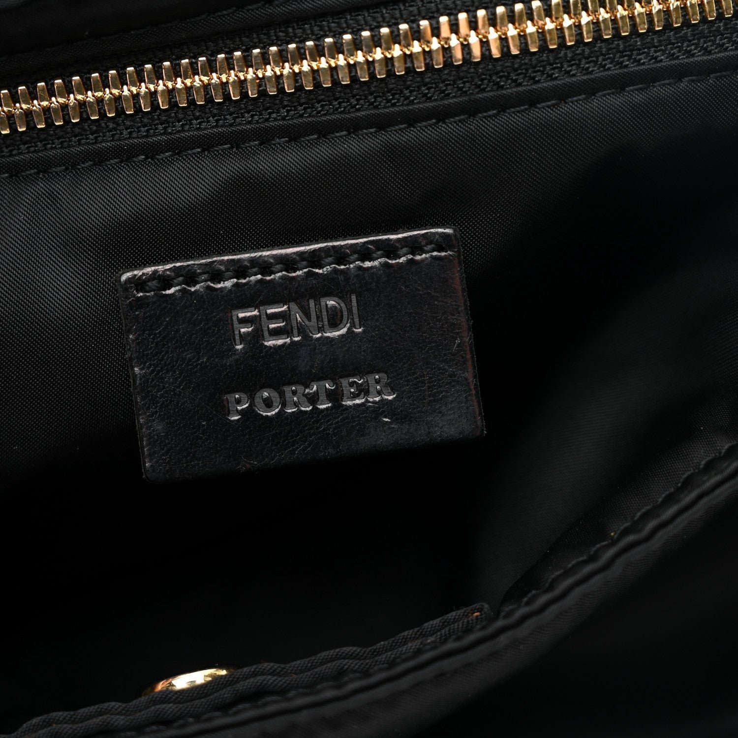 Fendi x Porter Nylon Regular Belt Baguette (Black) - Image 6
