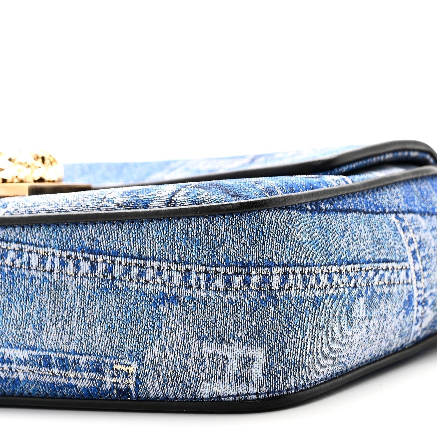 Fendi x Versace Denim Fendace Patchwork Baguette - Image 9