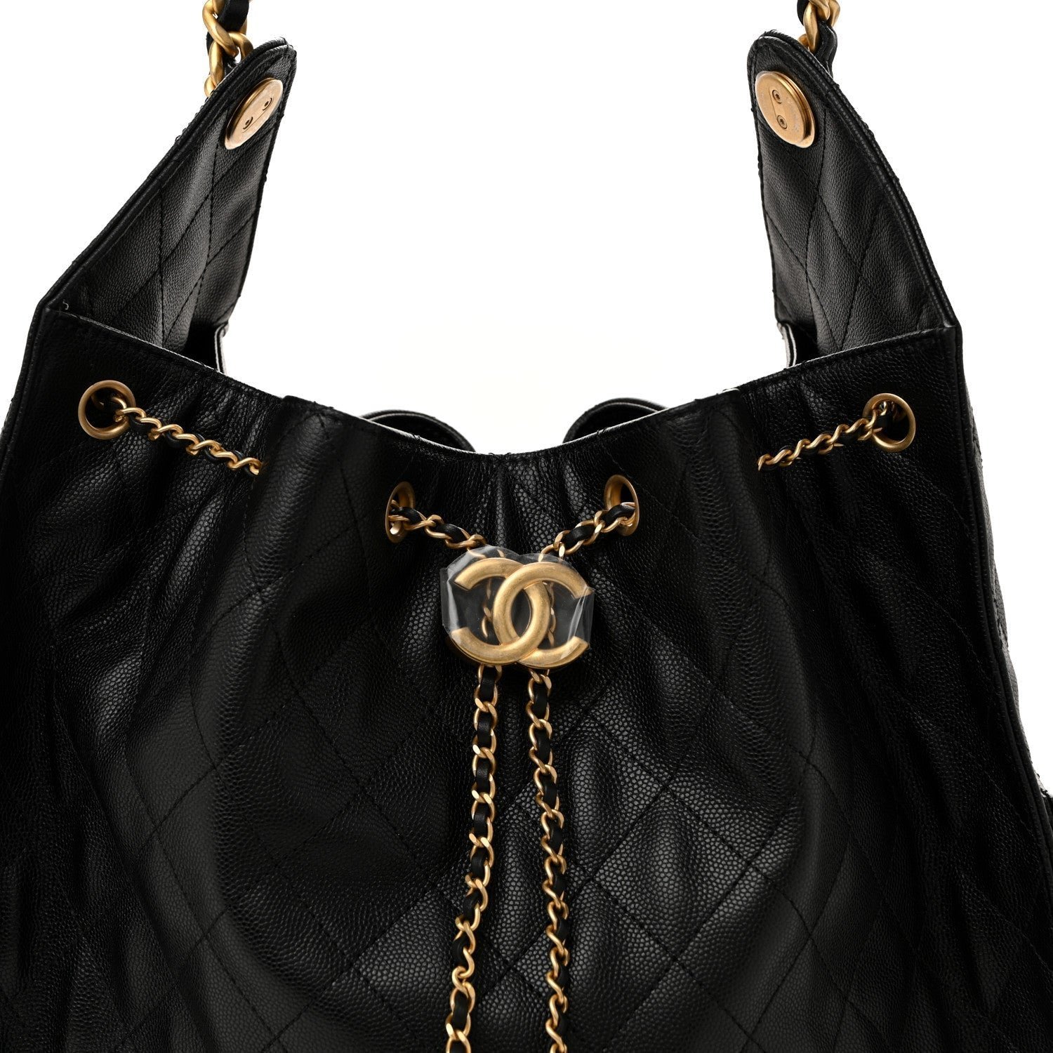 Caviar Quilted Large Chanel 25 Handbag Black - Image 9
