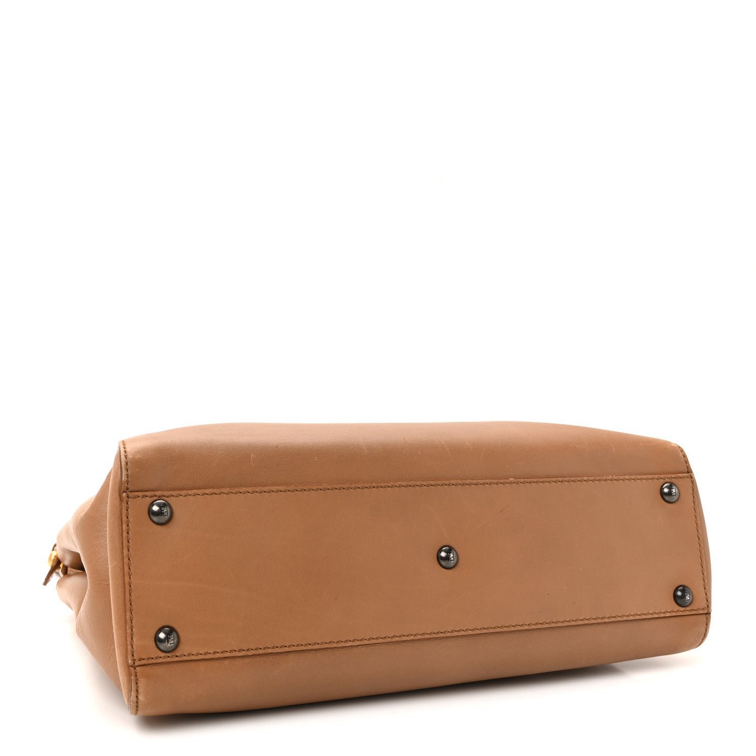 Fendi Vitello Seta Shiny Nappa Elaphe Medium Peekaboo Iconic Satchel - Image 4