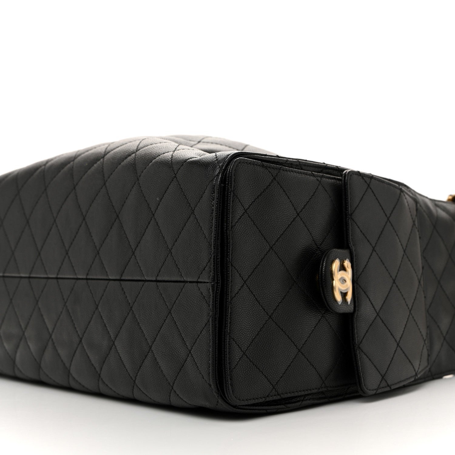 Caviar Quilted Large Chanel 25 Handbag Black - Image 11