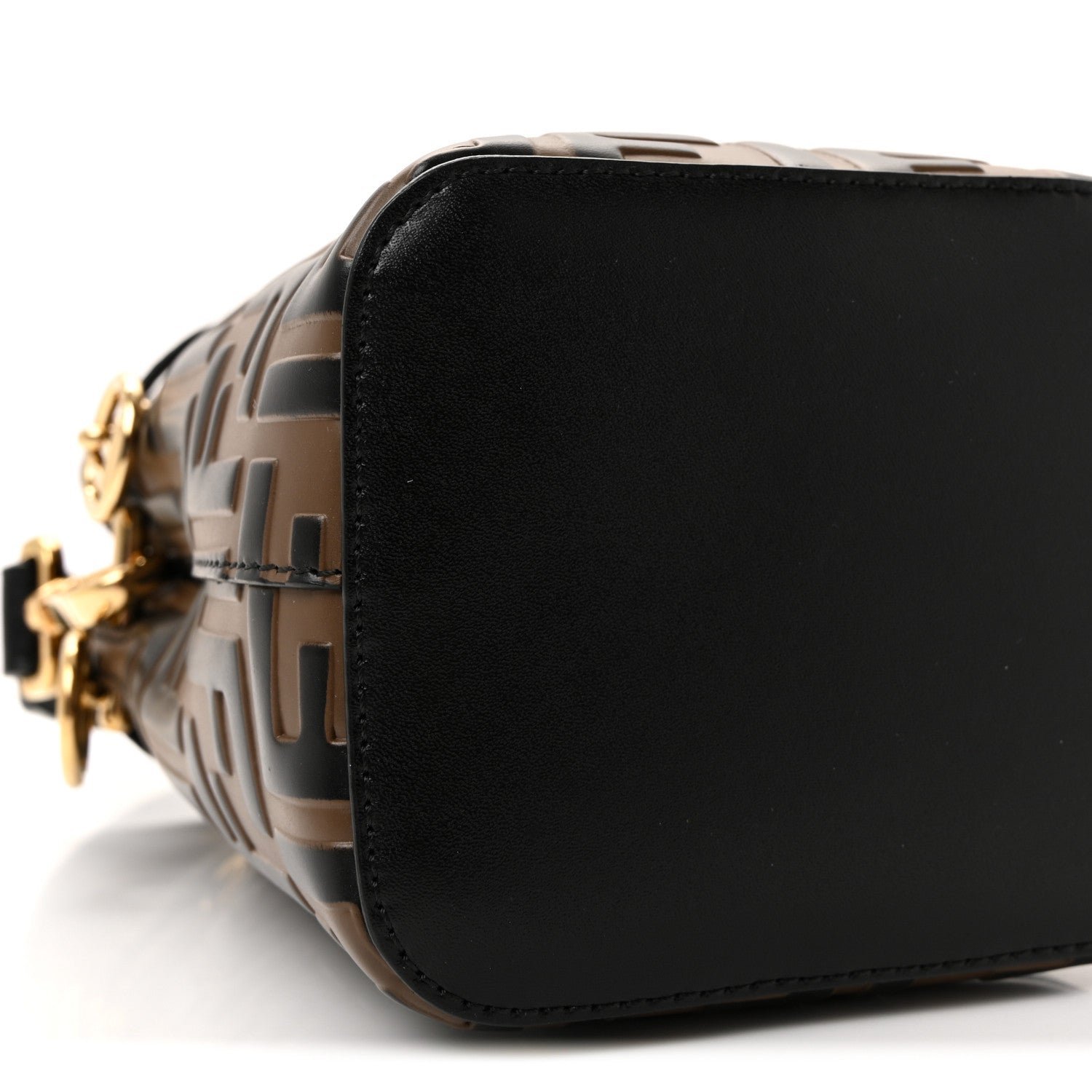 Fendi Vitello Liberty Bi-Color FF 1974 Embossed Mini Mon Tresor - Image 9