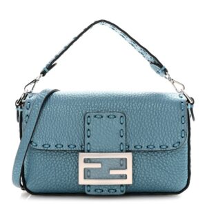 Mini Baguette Sellerissima Metallic Cuoio Roma & Tape Stitch