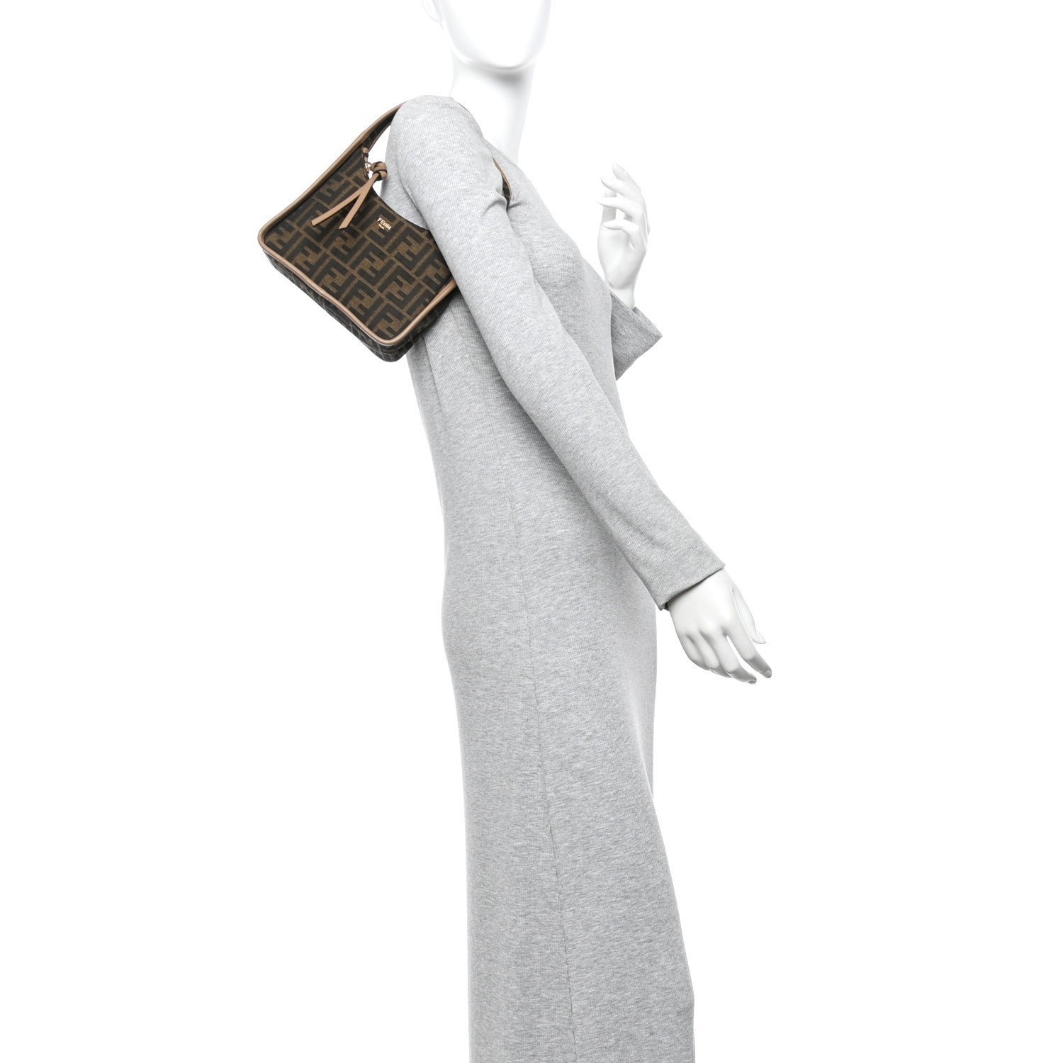 Fendi Fabric Jacquard Vitello Grace FF 1974 Mini Fendessence Shoulder Bag - Image 2