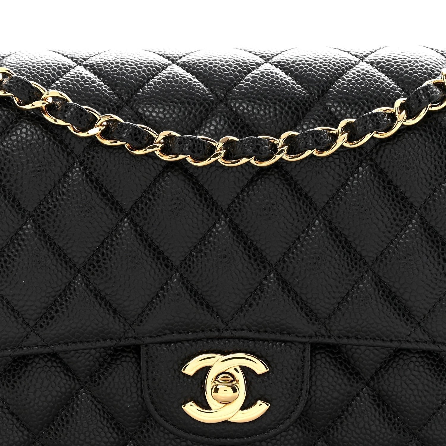 Caviar Quilted Medium Double Flap Black - Image 8