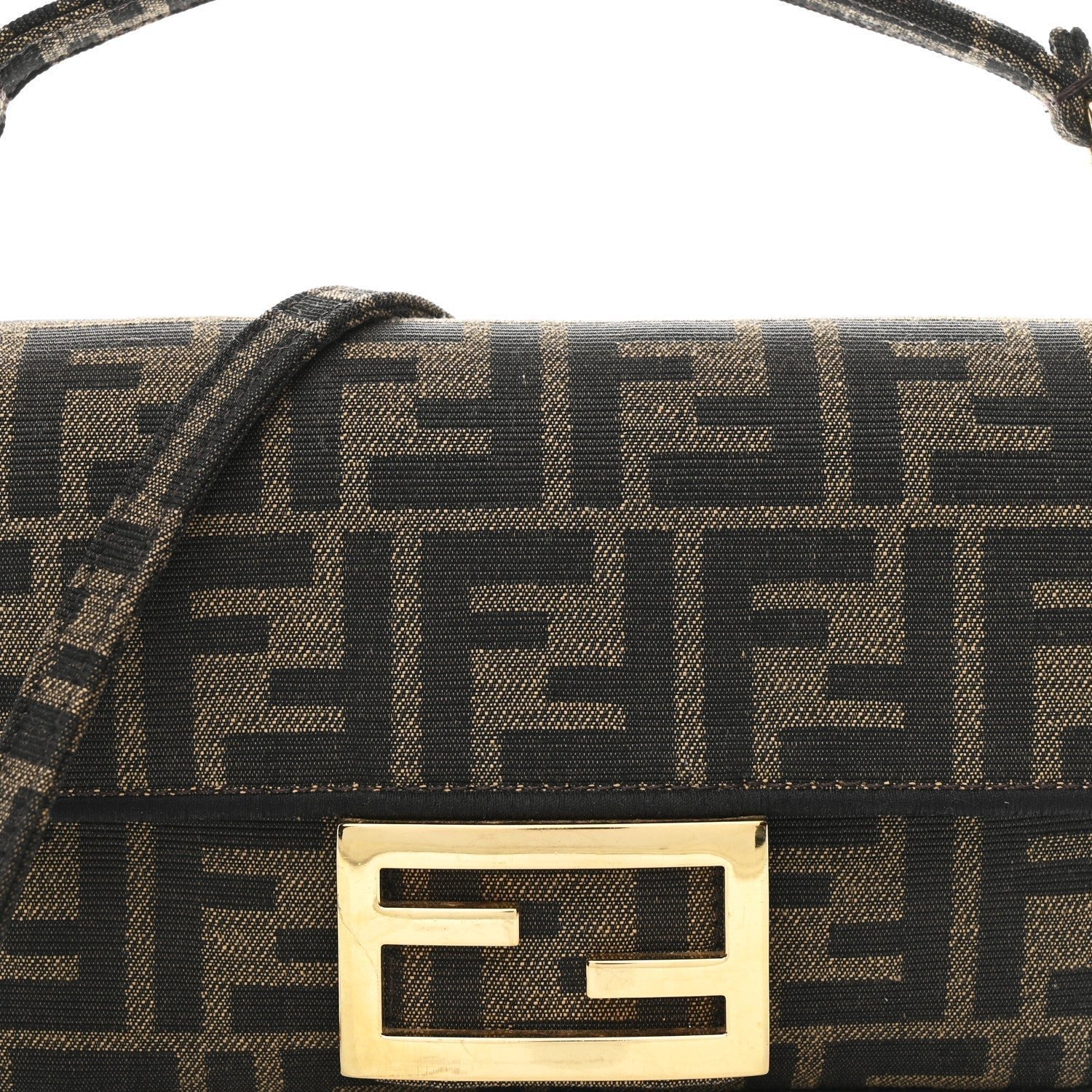 Fendi Fabric Jacquard FF 1974 Mini Baguette - Image 8