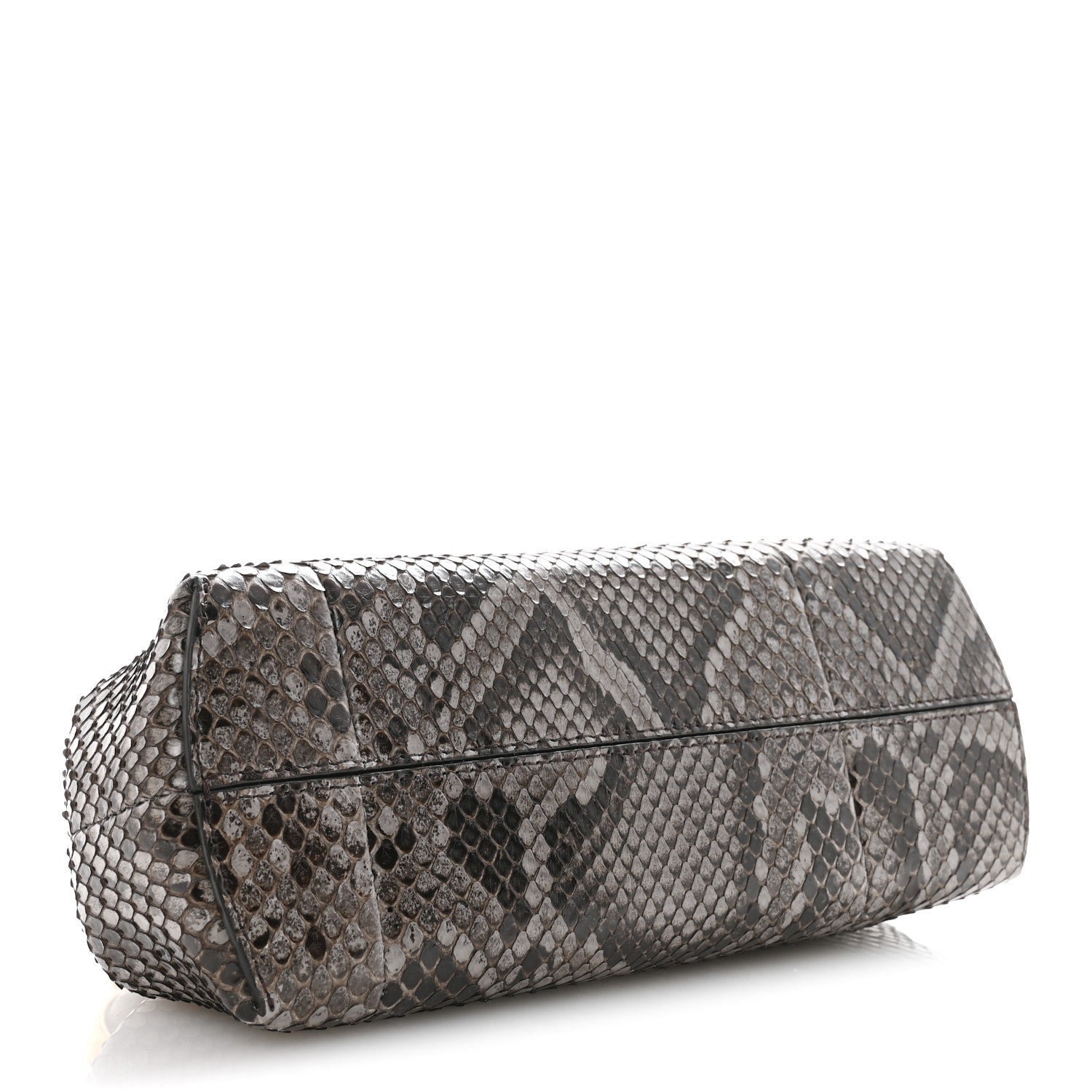 Fendi First Small Asfalto Grey Python Leather Bag - Image 4