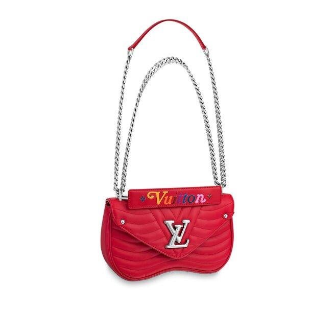 Louis Vuitton New Wave Chain Bag Mm Scarlet-red Ecarlate