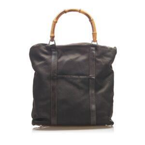 Gucci Bamboo Canvas Handbag