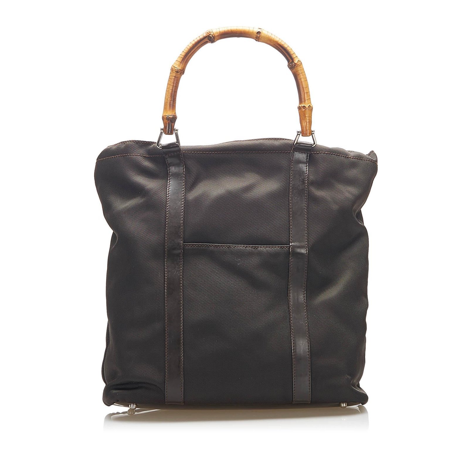 Gucci Bamboo Canvas Handbag