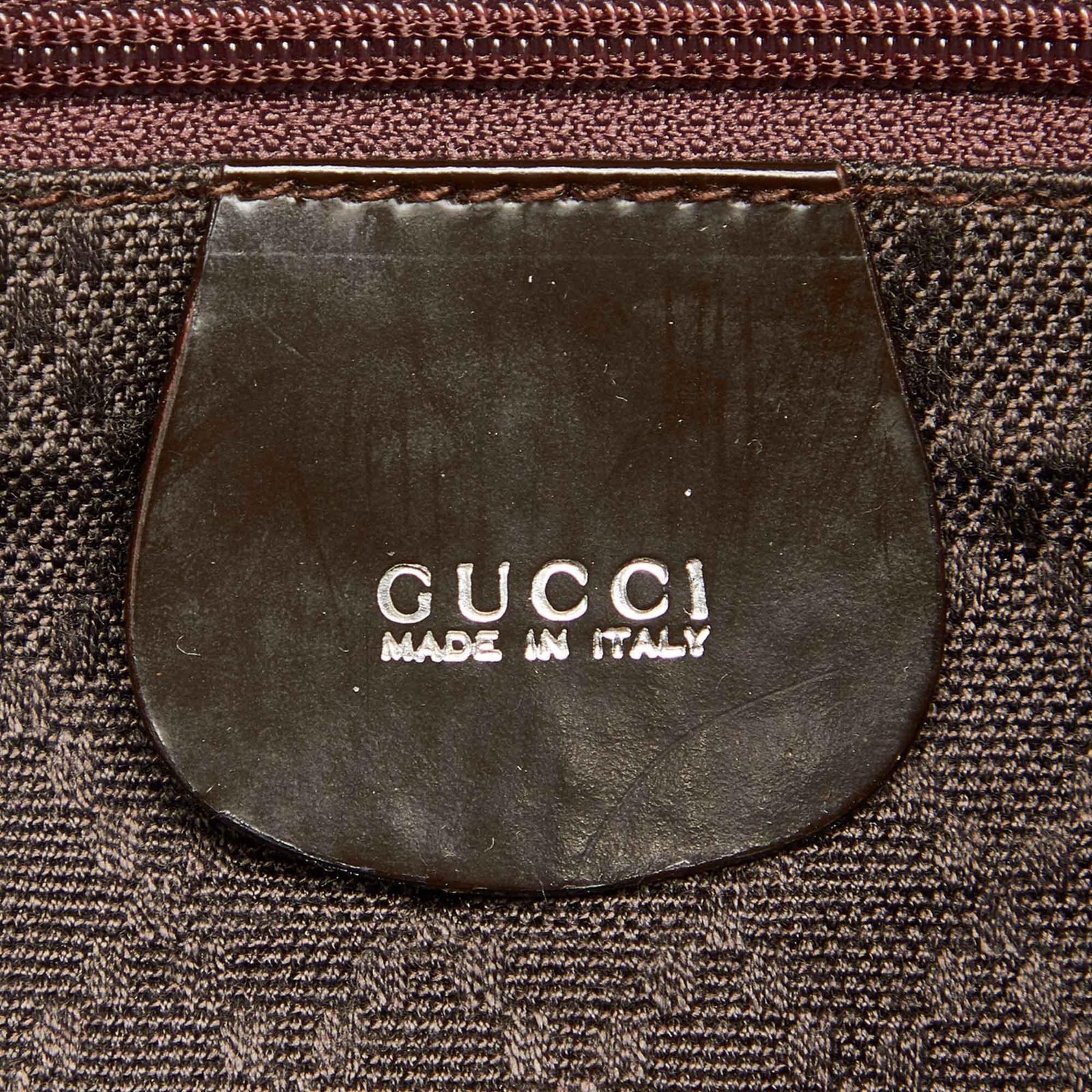 Gucci Bamboo Canvas Handbag - Image 7