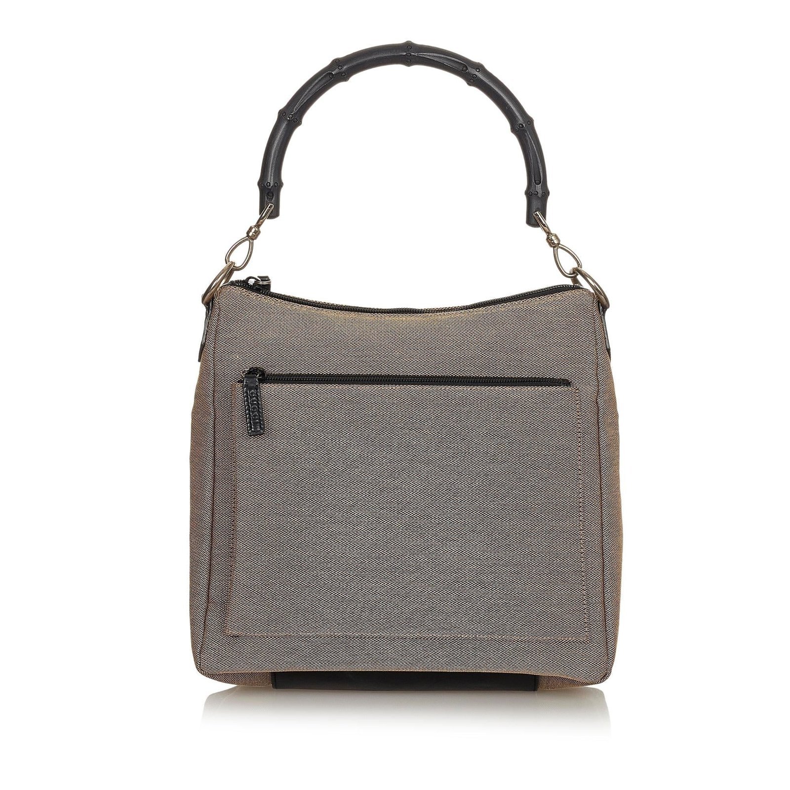 Gucci Bamboo Canvas Handbag
