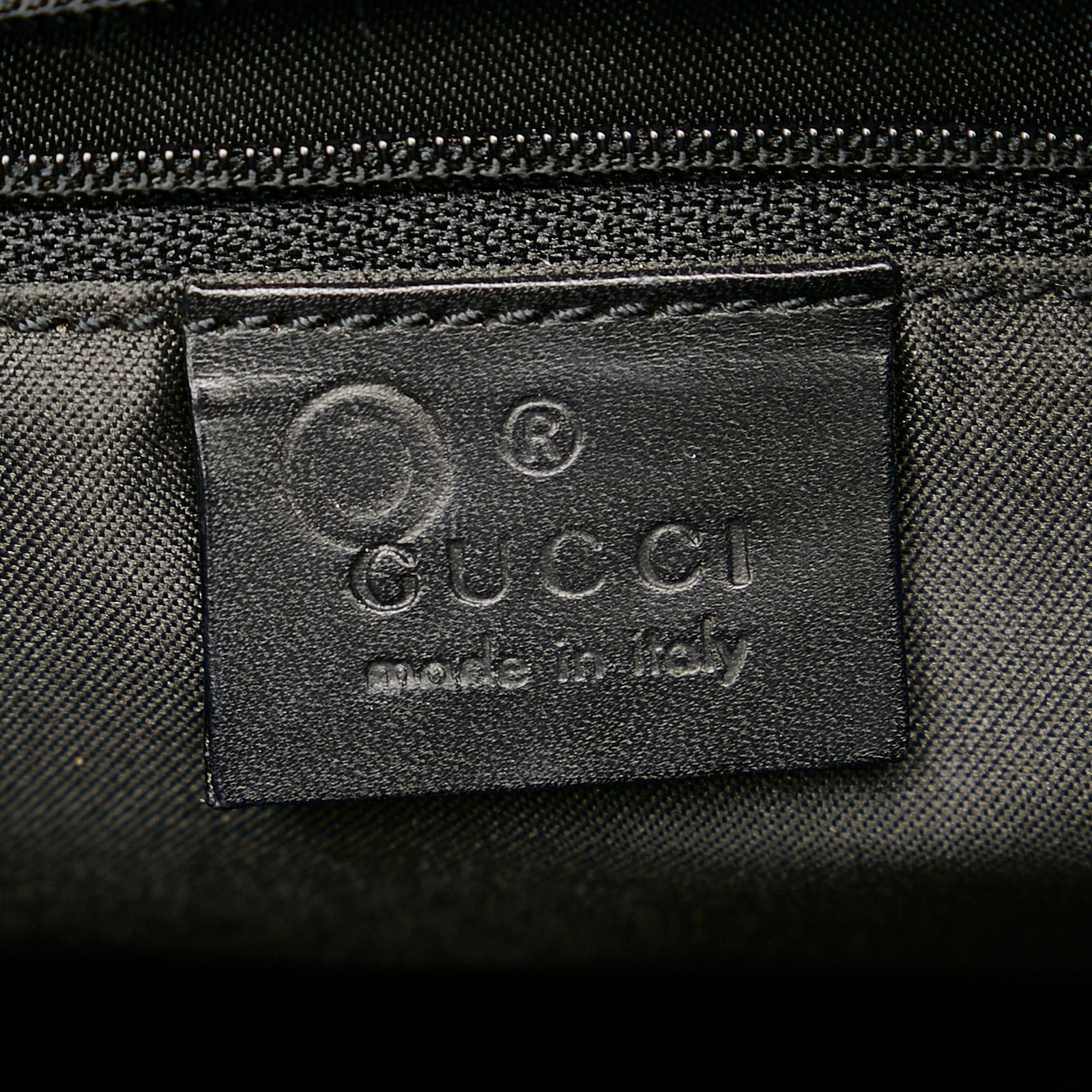 Gucci Bamboo Canvas Handbag - Image 7