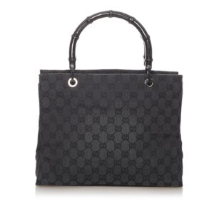 Gucci Bamboo GG Canvas Handbag